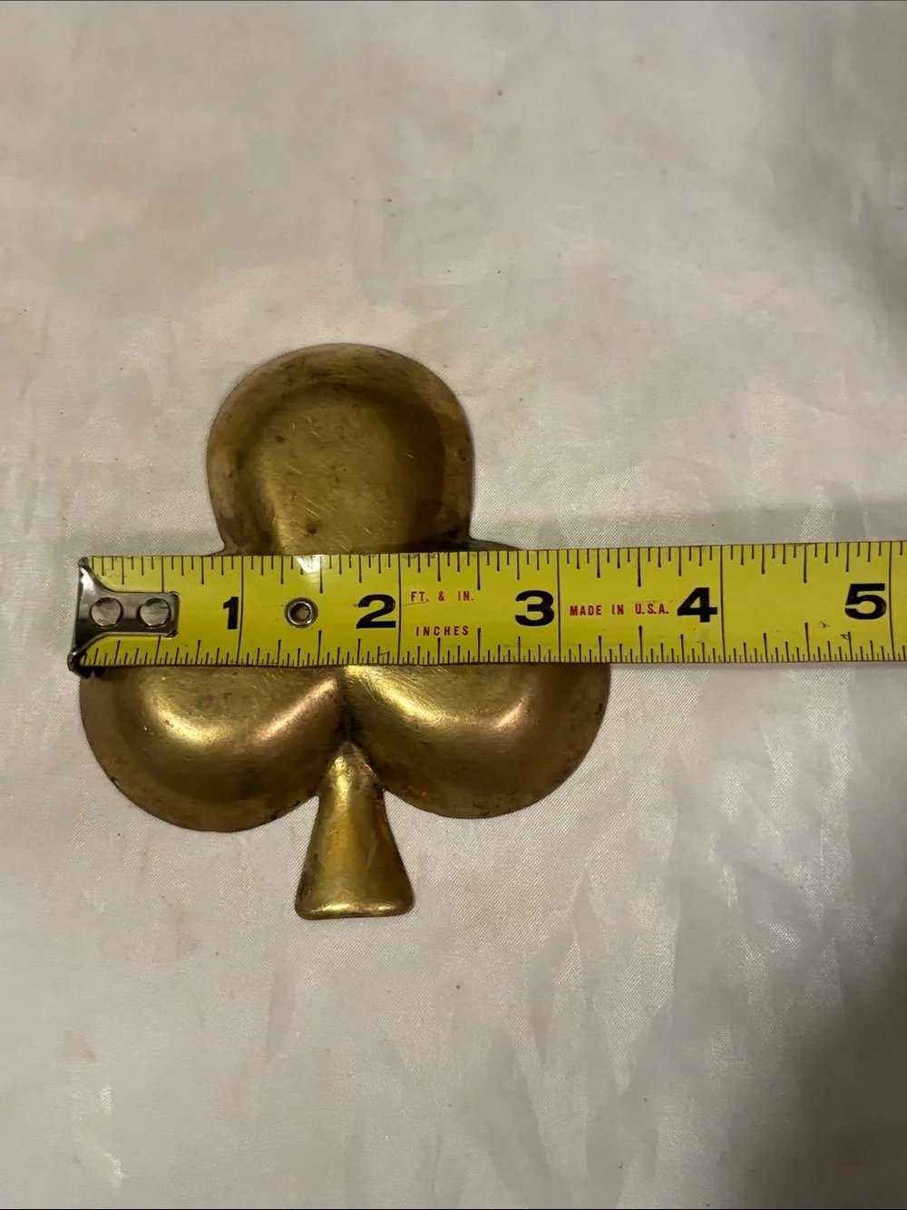 Brass Clover Trinket Dish - Gold Accent